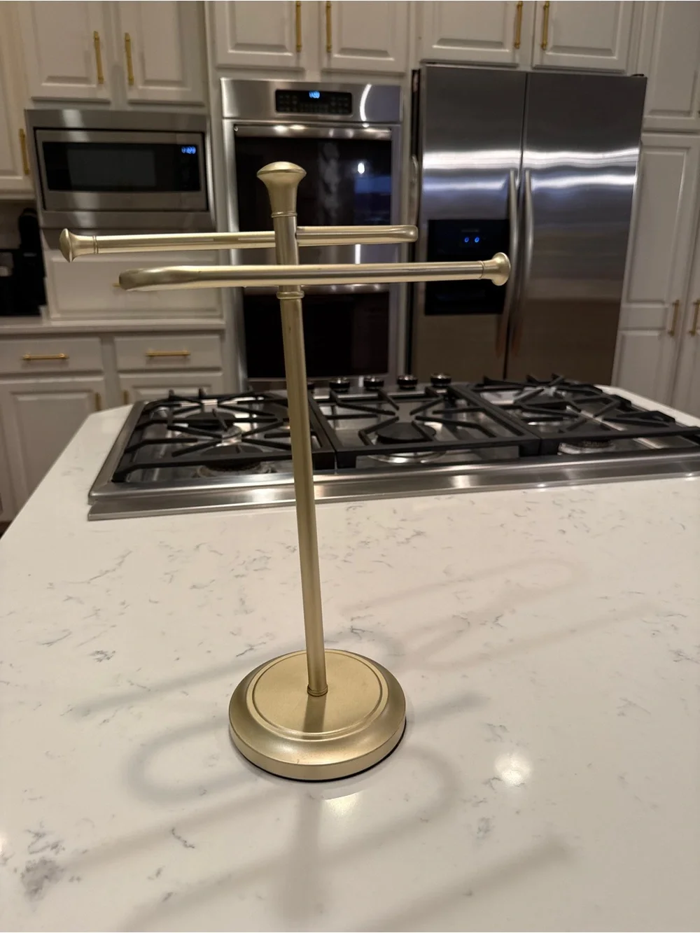 Gold Metal Tiered Jewelry/Towel Stand Bracelet Watch Display Organizer Vanity